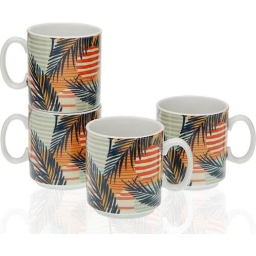 Set of Mugs Saona Porcelain (4 Pieces)
