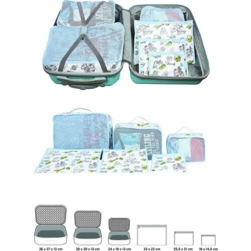 Suitcase INSIDE Organizer Organizer 6 pieces Set-BLUE