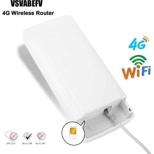 Outdoor Waterproof 4G Router CPE ROUTER Wifi Unlocked 4G SIM Card for IP Camera CAT4 150Mbps Wireles With 48V POE Adapter