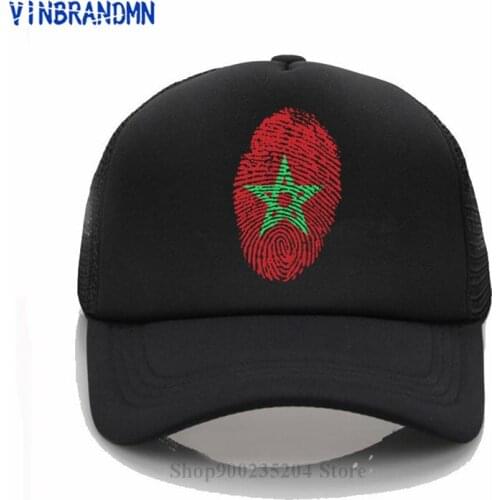 Morocco Flag Fingerprint sun visor hat women visor sun hats for women black hats for women beach hat sun hats for women Snapback