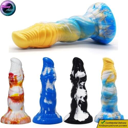 21cm Silicone Dragon Dildo Fantasy Animal Penis Dick Female Masturbator Sex Toys for Women Vagina Pussy Gay Prostate Anal Plug