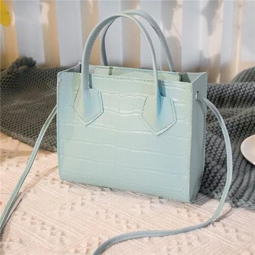 Mini Small Square Bag Fashion New Quality PU Leather Womens Handbag Crocodile Pattern Chain Shoulder Messenger Bags