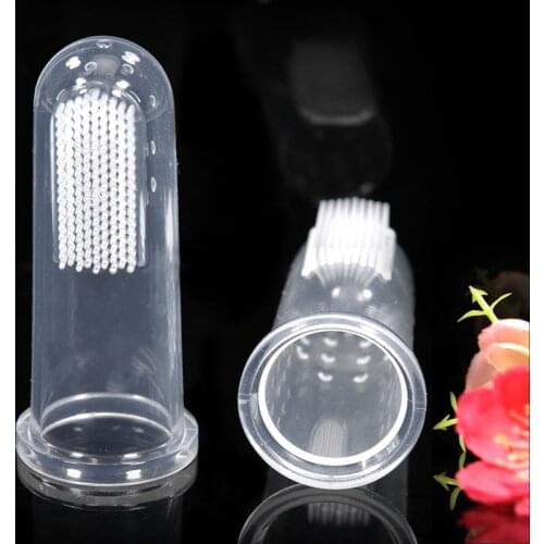 Super Soft Pet Non Toxic Finger Toothbrush Teddy Dog Brush Bad Breath Tartar Teeth Tool Dog Cat Cleaning Pet Supplies