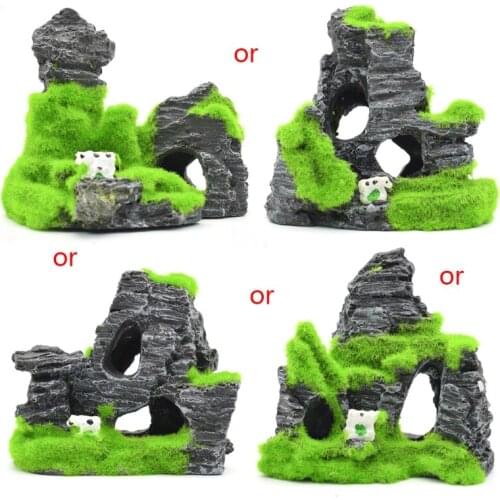 Aquarium Decoration Landscaping Simulation Fish Tank Flocking Moss Rockery Artistic Cave