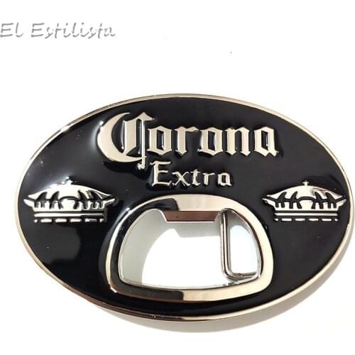 High Quality Men Beer Opener Belt Buckle Cowboy Western Black Color Metal Belt Buckles for 4cm Belt Good Plating Men Accessories