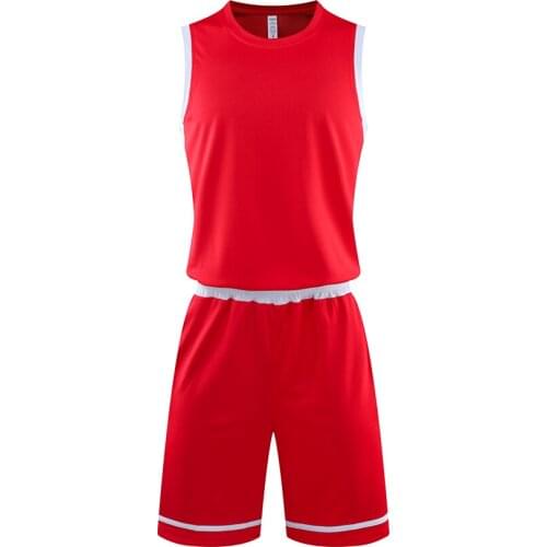 XBFX L022 Breathable Multi Sizes Contrast Color Style Basketball Uniform For Sports Polyester O Neck Sleeveless Mens Set 6XL