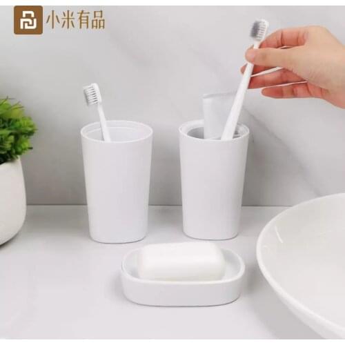Xiaomi Youpin all-g simple wash series mouthwash cup toothbrush containing cup soap box bath flower bath gloves five-piece set