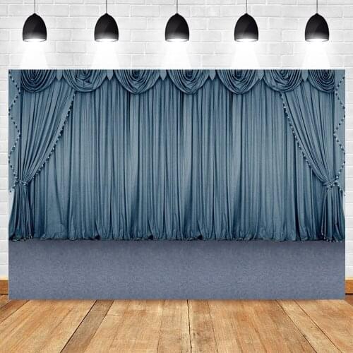 Yeele Stage Dark Blue Curtain Portrait Performance Party Photography Backgrounds Photographic Backdrops For Photo Studio