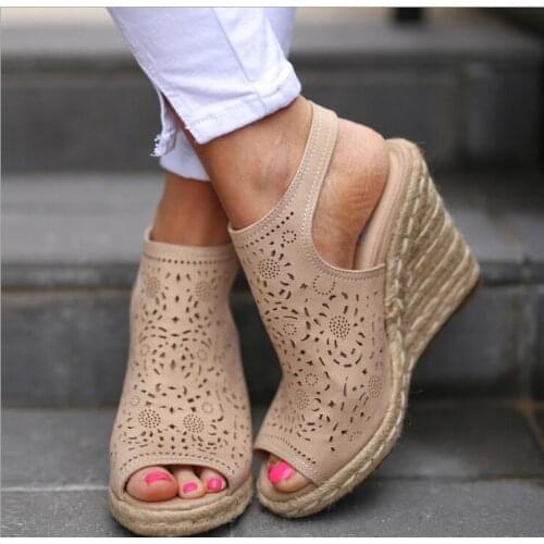 Womens Summer Open Toe Comfy Sandals Super Soft High-heeled wedge buckle sandals Walking Sandals Large size Toe Corrector Shoes