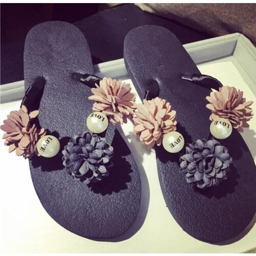 2017 Size 35-43 Women Summer Shoes Flip Flops Women Woman Flats Heel Flip-flops Beach Slippers Summer