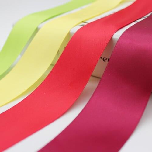 1.5 Inch 38mm 1-1/2" Satin Ribbon Solid Color Both Sided Silk Ribbon High Quality For DIY Hair Bows Craft Making Accessories
