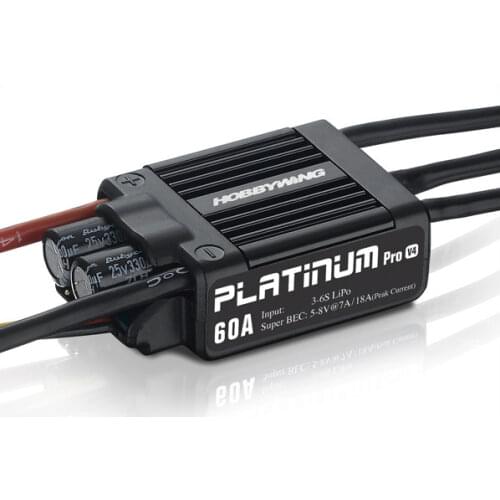 1pc Original HobbyWing Platinum PRO V4 60A ESC (3S-6S) for 450-480 Class Heli (Propeller: 325-360mm)