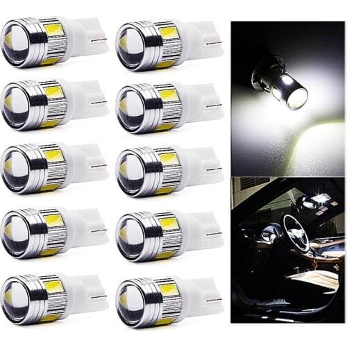 10Pcs W5W 5630 SMD Car T10 LED 194 168 Remote Controller Car Reading Light Automobiles Wedge Reverse Lamp for Clearance Lights