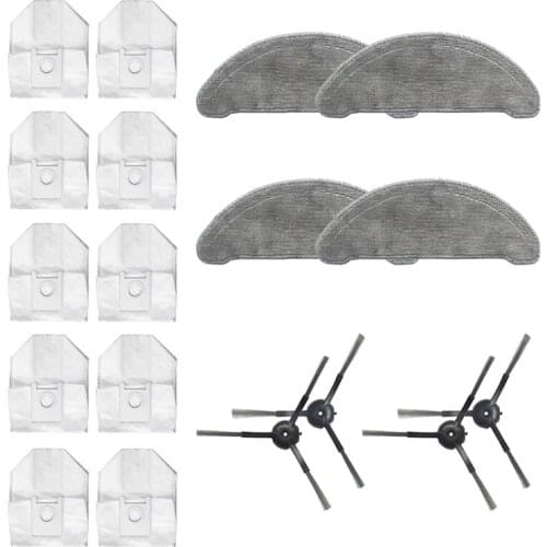 18Pcs For ROIDMI EVE Plus Vacuum Cleaner Mop Cloth Side Brush Large-Capacity Dust Bag Replacement Accessories Parts