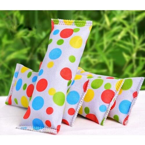 2 pieces 18 * 7cm odor removal absorbent Colorful moisturizing carbon bag Non-woven cloth Wardrobe shoes deodorant tool