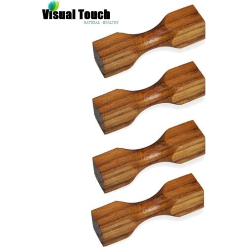 Visual Touch Dumbbell Pillow Shaped Eco-Friendly Wood Chopsticks Rack Wooden Spoon Rest Holder Tableware Set 4 PCS