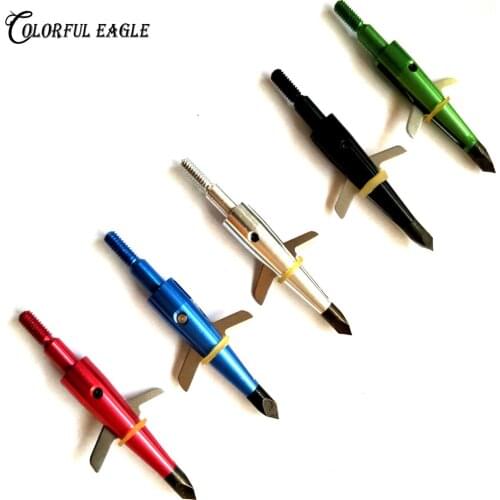 6PCS Hunting Arrowheads for Long Bow Archery Arrow Heads Tips With 2 Blades Tactical Shooting Changeable Carbon Arrow Tool