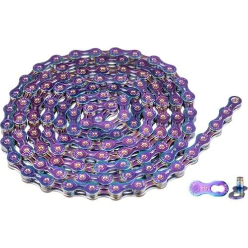 9 Speed Colorful Bike Bicycle Chain Hollow Durable Missing Link Rainbow EL SLR Y1QE