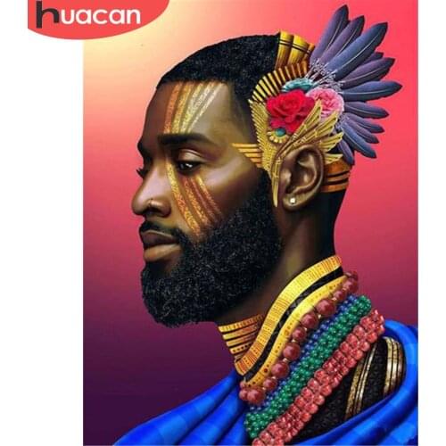 HUACAN Full Square/Round 5d Diamond Painting Man Portrait DIY Diamond Embroidery Woman Mosaic Picture Home Decor