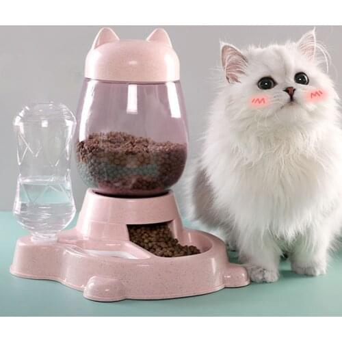 2.2L Pet Automatic Feeder Dog Cat Food Bowl Water Drinking Bottle Large Capacity Dispenser for Dogs Puppy Food Bowl Pet Feeding