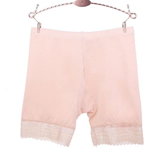 Plus Size Seamless Female Modal Safety Pants Organic Cotton Women Underwear Summer Lace Cotton Safety Pants Invisible Big Size