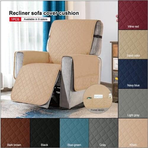 Sofa Covers Armchair Cover Slipcovers 3 small pockets Throw Protector Polyester Washable recliner Chair Protector Small/Large