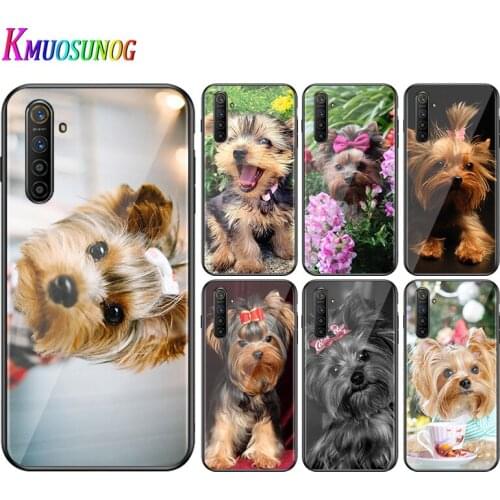 For OPPO A5 A9 2020 F7 Phone Cover Yorkshire Terrier Dog for OPPO Reno 2 Z 2Z 2F 3 4 Pro 5G Bright Black Phone Case