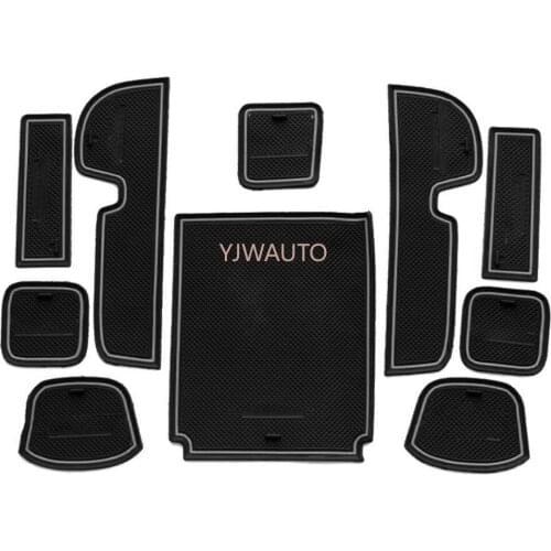 Door Slot Mat for Honda Odyssey 2015-2017 Gate Groove Cushion Car Door Rubber Cup Holder Mats Anti-slip Carpets Position