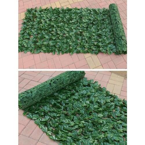 Artificial Leaf Garden Fence Screening Roll UV Fade Protected Privacy Screen Garden Fence for Outdoor Backyard Wedding Decor