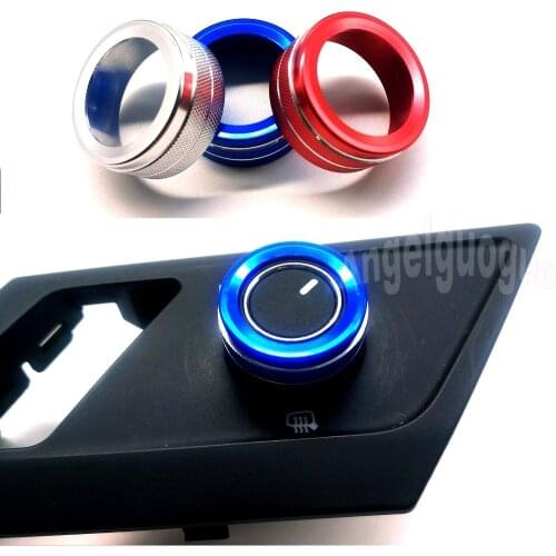 Rearview Mirror Adjustment Knob Button/Switch Covers Internal Decoration For VW Volkswagen Golf mk7 Polo 2015-2019