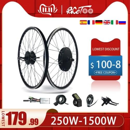 Electric Bike Brushless Front Rear Wheel Hub Motor 36V 250W 350W 500W 48V 1000W 1500W Ebike Conversion Kit Motor for Bicycle