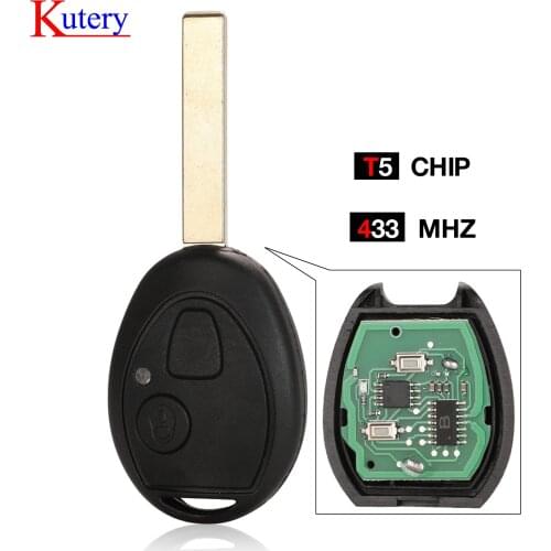 Kutery 2 Buttons Remote Car Key Shell for MG BMW Mini Cooper R53 R50 S for Land Rover 75 MG ZT 2002-2005