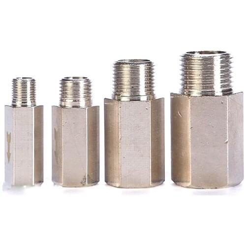 1/8" 1/4" 3/8" 1/2" BSPP Female Male Full Ports Brass Air Check Valve One Way Non Return Nickel-Plated For Gas Oil Water