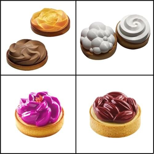 Meibum 3D Spiral Silicone Cake Mold Chocolate Brownie Mousse Mould French Dessert Pan Muffin Pastry Tray Tart Ring Baking Tools