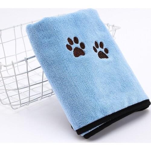 Cute Cartoon Pet Bath Towel Microfiber Absorbent Quick-drying Soft Dog Cat Blanket Pet Supplies