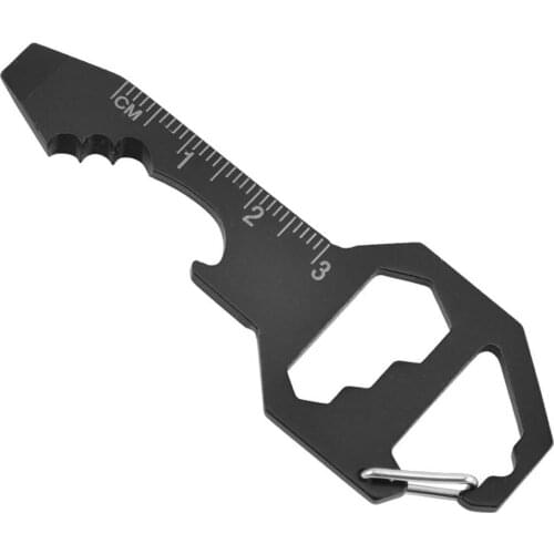 The New Keychain Multifunctional Bottle Opener Hex Wrench Keychain Cutting Blade Starting From The Word Metric Scale Six In One