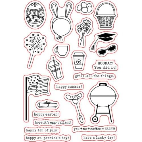 Easter / Rabbit Clear Stamp Or stamp for DIY Scrapbooking/Card Making/Kids Fun Decoration Supplies A501