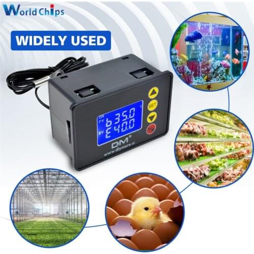 AC 110-220V DC 12V 24V 1.37 inch LCD Digital Display Microcomputer Temperature Controller With NTC 10K Waterproof Sensor Probe