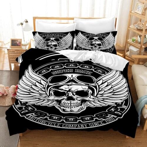 Dead skeleton, beautiful zombie Duvet Cover 2/3pcs British Style Family student dormitory Quilt cover pillowcase Home Textile