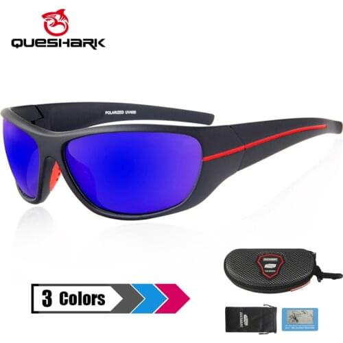 Queshark Anti-UV Polarized Fishing Sunglasses Sports Glasses Camping Hiking Cycling Climbing Eyewear Fishing Glasses