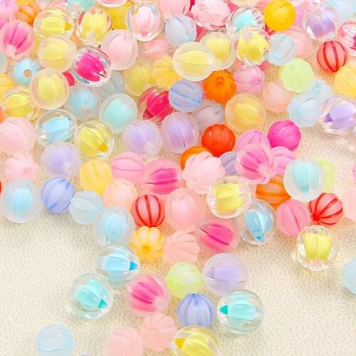 Multi Colors Acrylic Transparent Frosted Round Beads For DIY Bracelets & Necklaces Jewelry Makings Accessoriessories