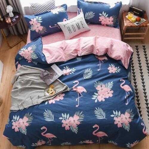 Pink Flamingo Duvet Cover Set Bedding with Pillowcases Single Queen Size Quilt Cover 3pcs home textiles