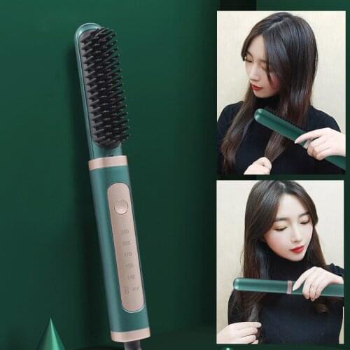 Straightening Brush Professional Curling Comb Ceramic Straight Styler Negative Ions Professional Straightener Hair Styling Tools