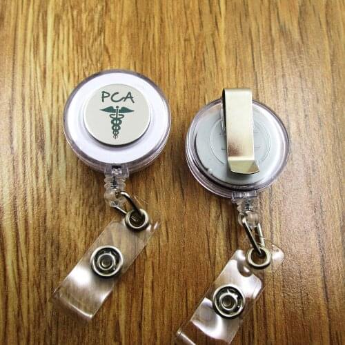 PCA ID Badge Reel for Docter Nurse Teacher Student retractable recoil id badge holder assistant gift