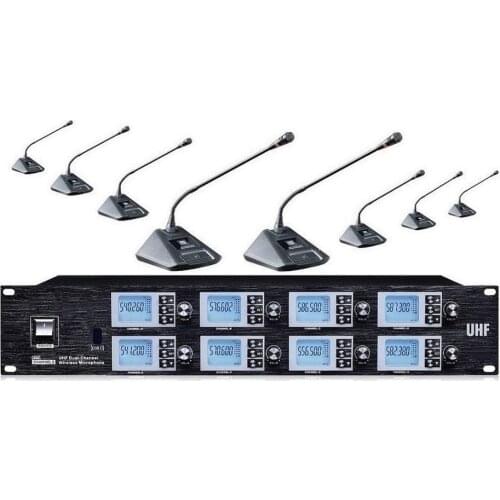 Conference System 8 Channels Gooseneck Conference Microphone Mikrofon,Wireless Conference Room Microphone System
