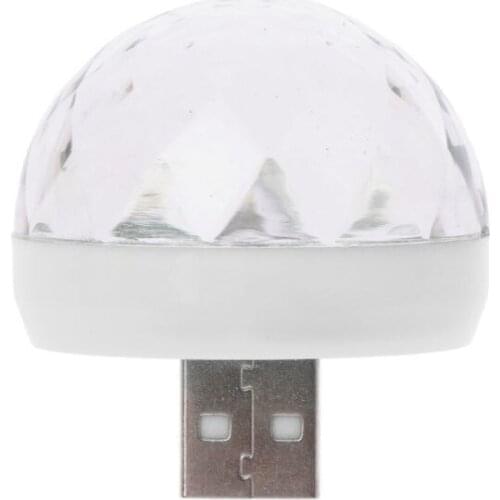 LED USB Car Ambient Light 5V RGB Mini Light Color Changing Sound Actived F19A