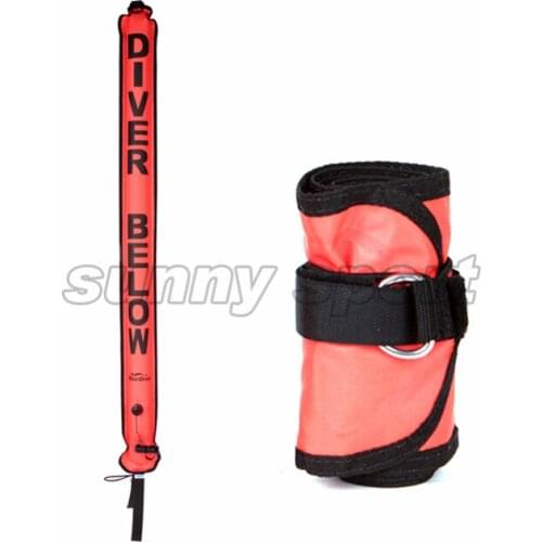Technical Diving pull buoy SMB110*12CM 45 inch nylon trumpet with drain valve diving equipment Diving buoy