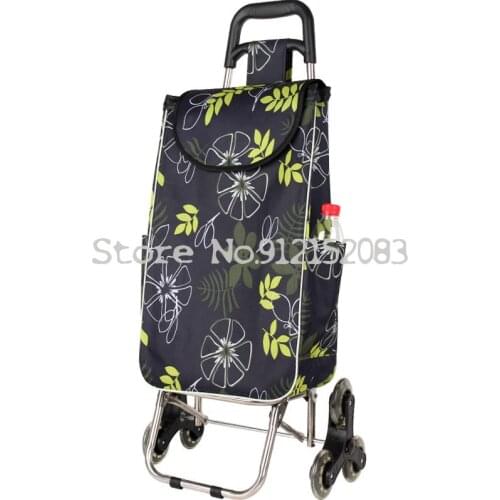 Shopping Cart Shopping Cart Lightweight Small Cart Folding Portable Trolley Cart Elderly Stainless Steel Trolley Household