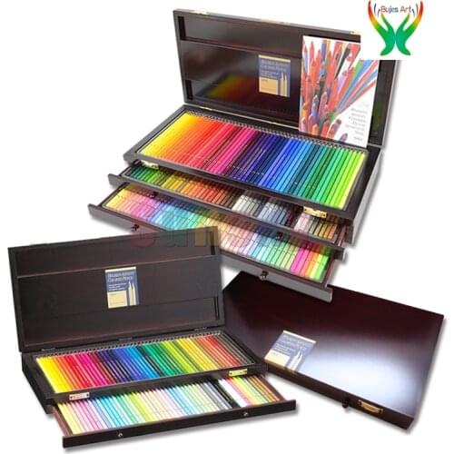 Japan Holbein Artist oil colored pencil 100/150 color wooden box set,3.87mm colored core, soft and easy to color,Colorful