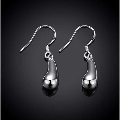 High Quality Water droplets long earrings 925 Sterling Silver drop Earring for woman Fashion lady Christmas gifts fine Jewelry